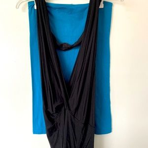 Black backless top